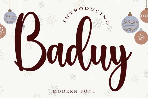 Baduy: A Script Font for Elegant Design