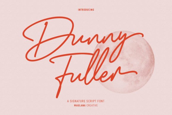 Dunny Fuller: A Light Handwritten Font for Luxury Branding