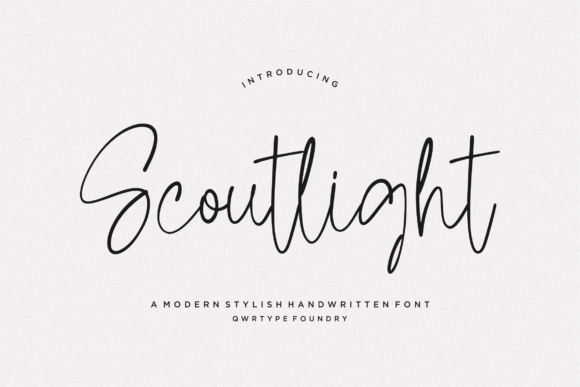Scoutlight Font: Elegant Script for Craft Creations
