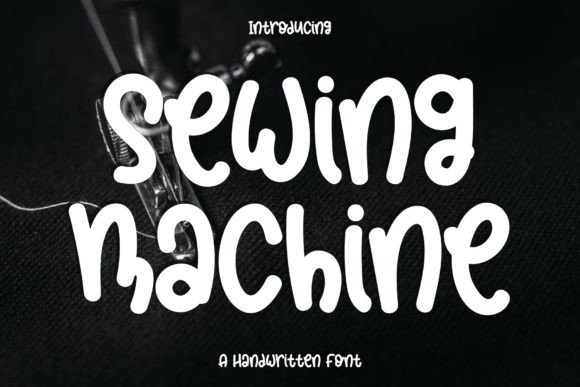 Sewing Machine Font for Web Design